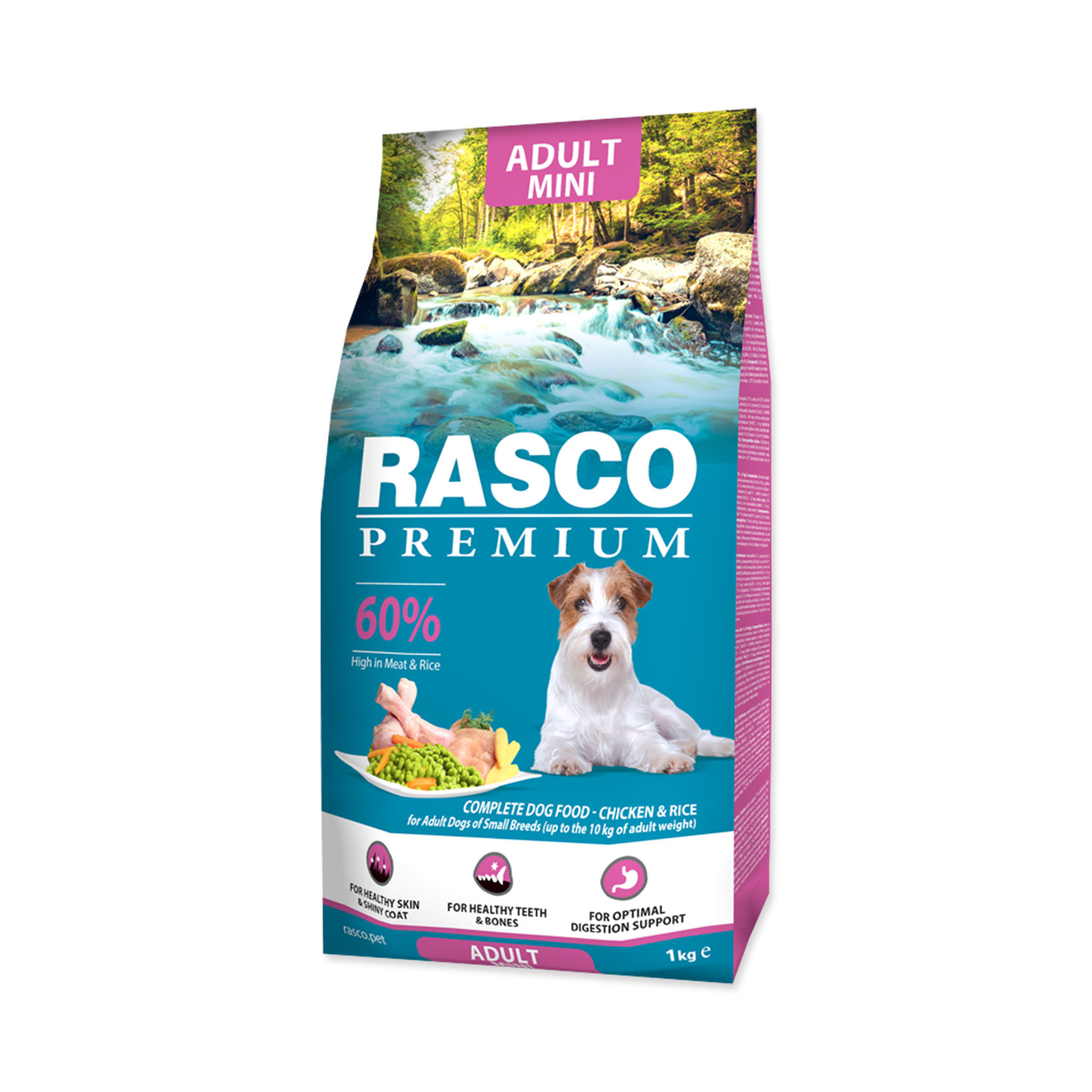 Rasco Premium Adult Mini Kuře s rýží granule 1 kg Rasco Premium