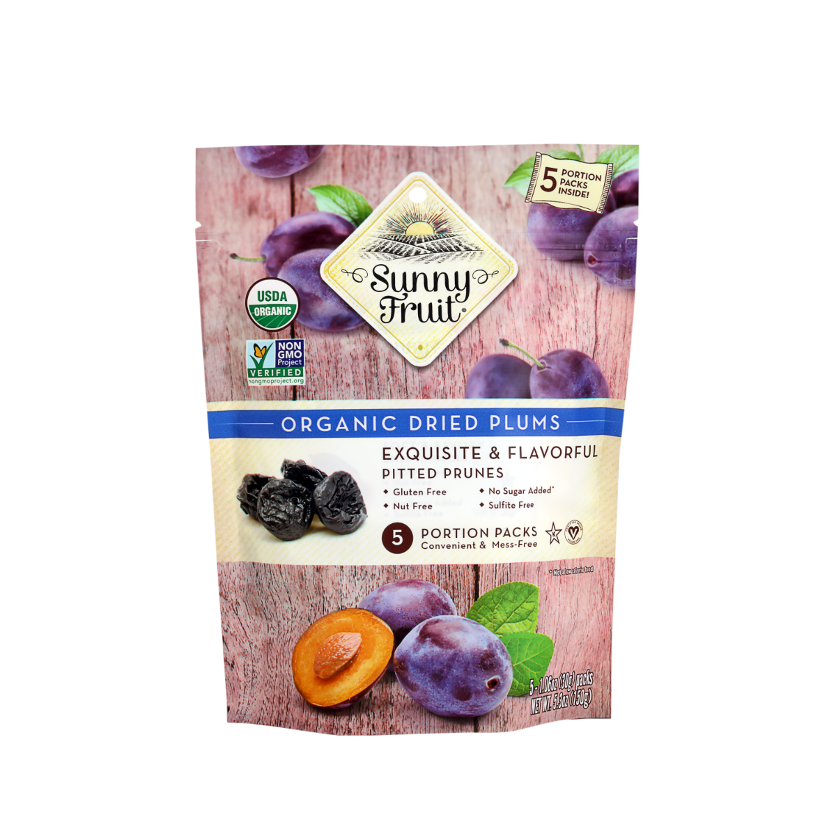 Sunny Fruit BIO Švestky sušené na slunci 5x30 g Sunny Fruit