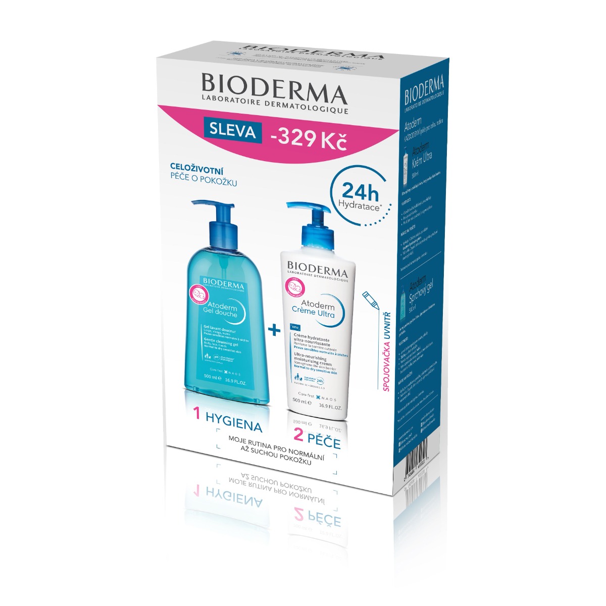 BIODERMA Atoderm Set krém Ultra 500 ml + sprchový gel 500 ml BIODERMA