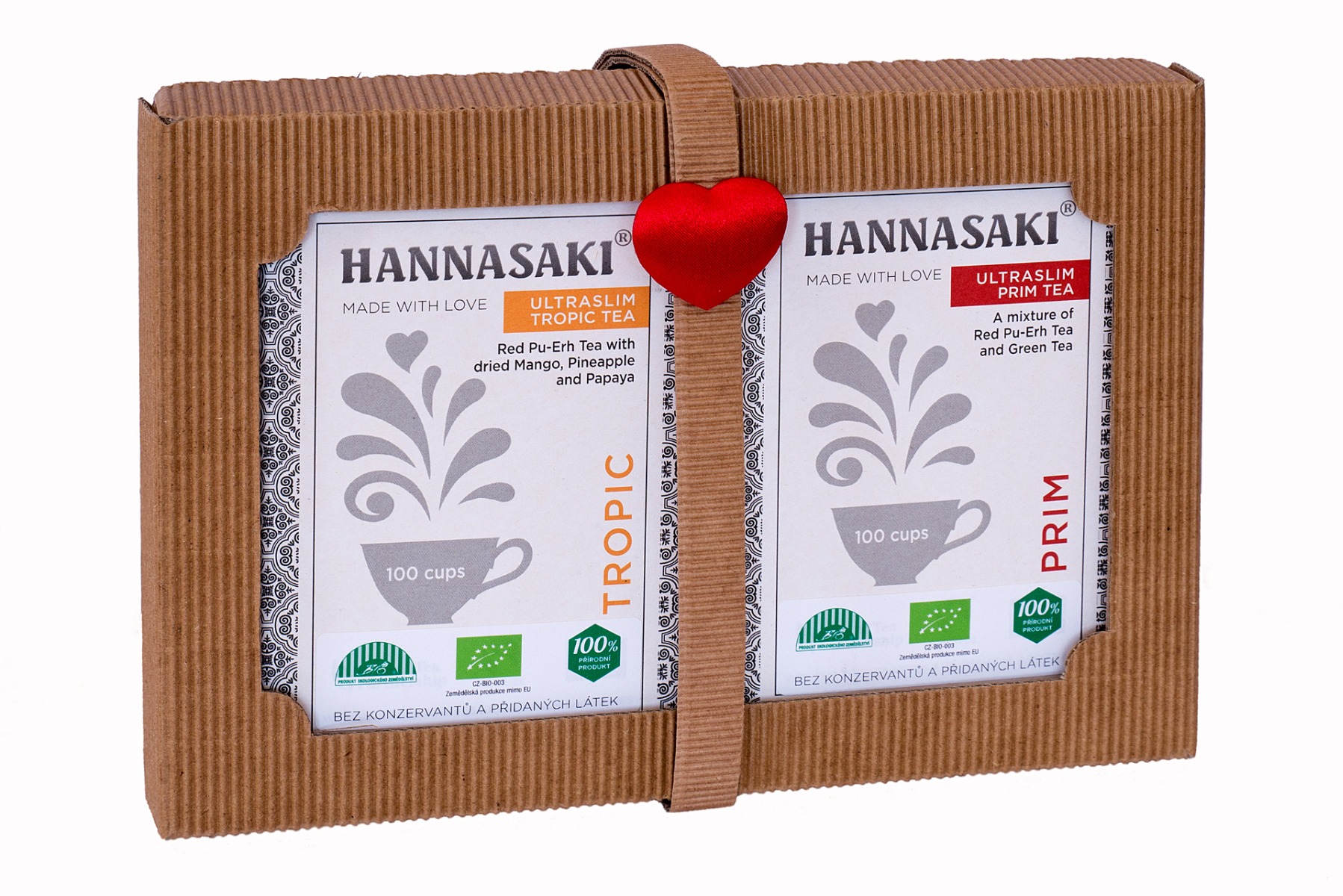 Hannasaki Štíhlý + štíhlá po celý rok set BIO čajů 2x50 g Hannasaki