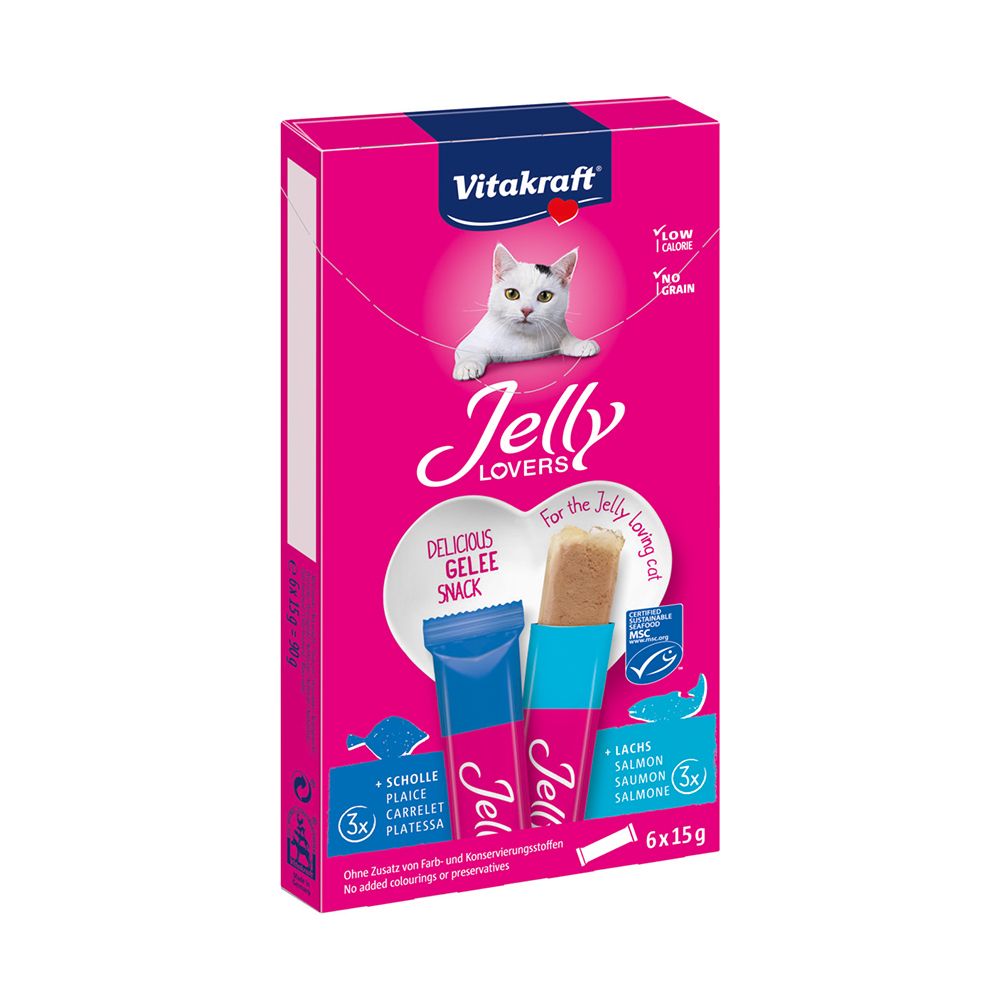 Vitakraft Jelly Lovers losos a platýs 6x15 g Vitakraft