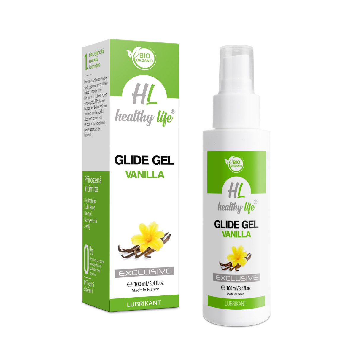 Healthy life Lubrikant Glide Gel Vanilka 100 ml Healthy life