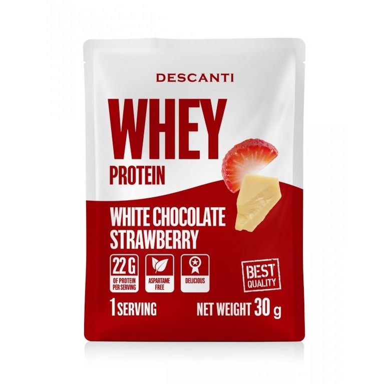 DESCANTI Whey Protein White Chocolate Strawberry 30 g DESCANTI