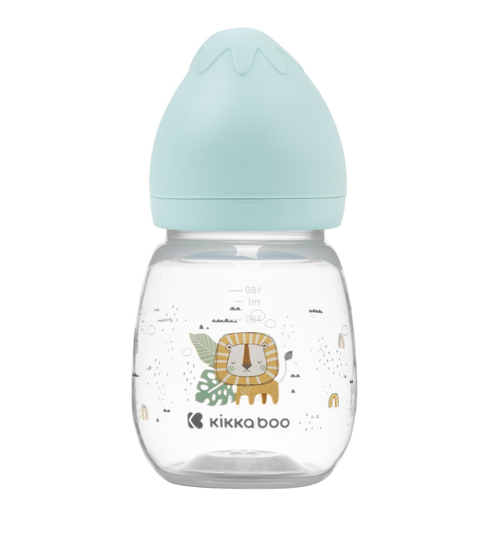 KikkaBoo Kojenecká láhev 3m+ Savanna Mint 180 ml KikkaBoo