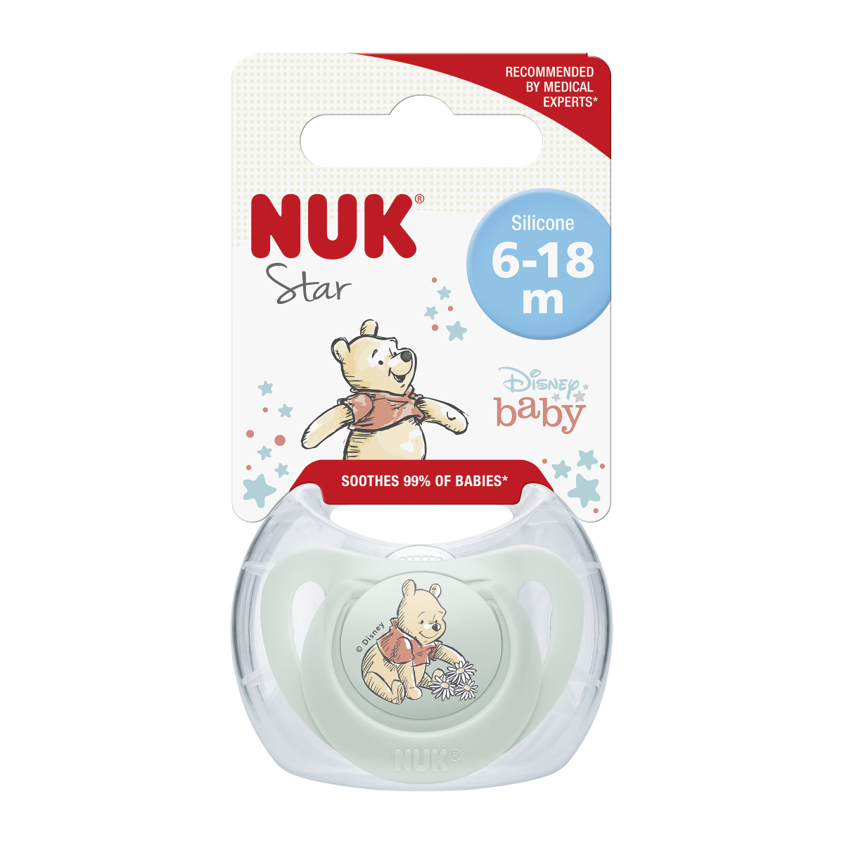 NUK Dudlík Disney Medvídek Pú 6-18m box NUK