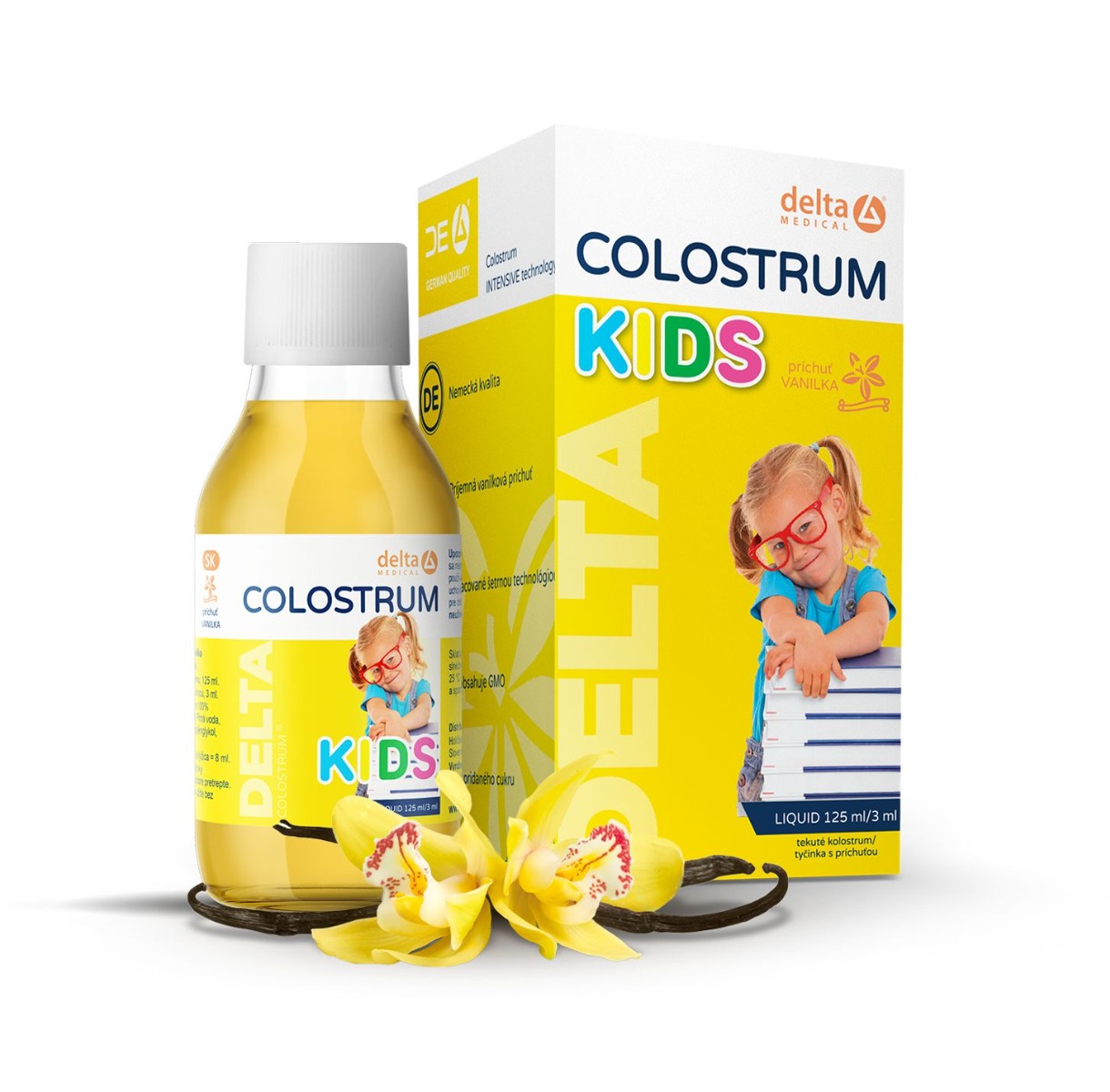 DELTA Colostrum Kids příchuť vanilka 125 ml DELTA