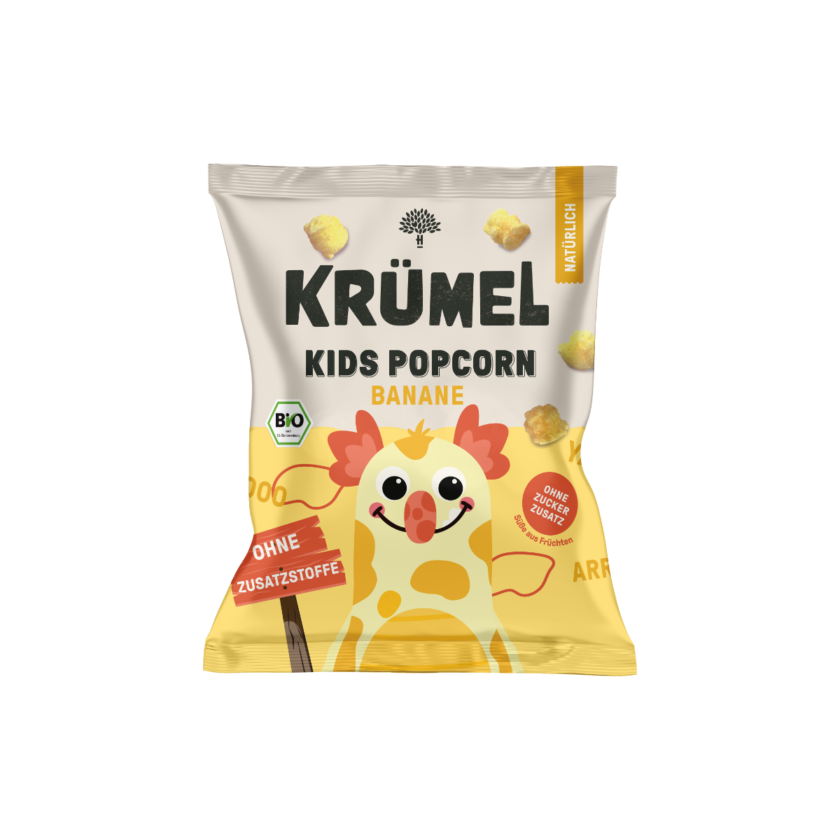 Krümel BIO Dětský popcorn Banán 20 g Krümel