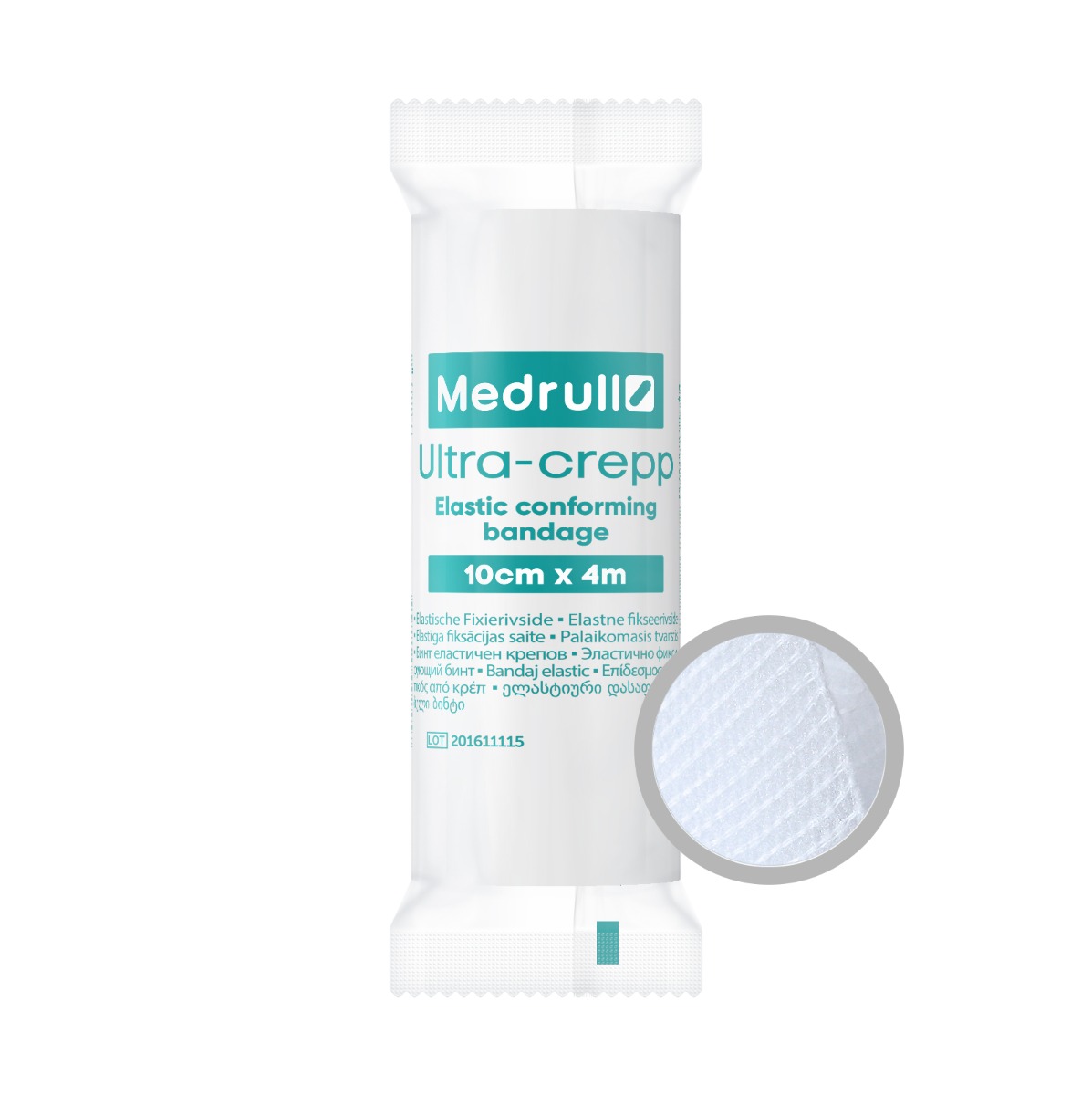 Medrull Ultra-crepp 10 cm x 4 m nesterilní obinadlo elastické Medrull