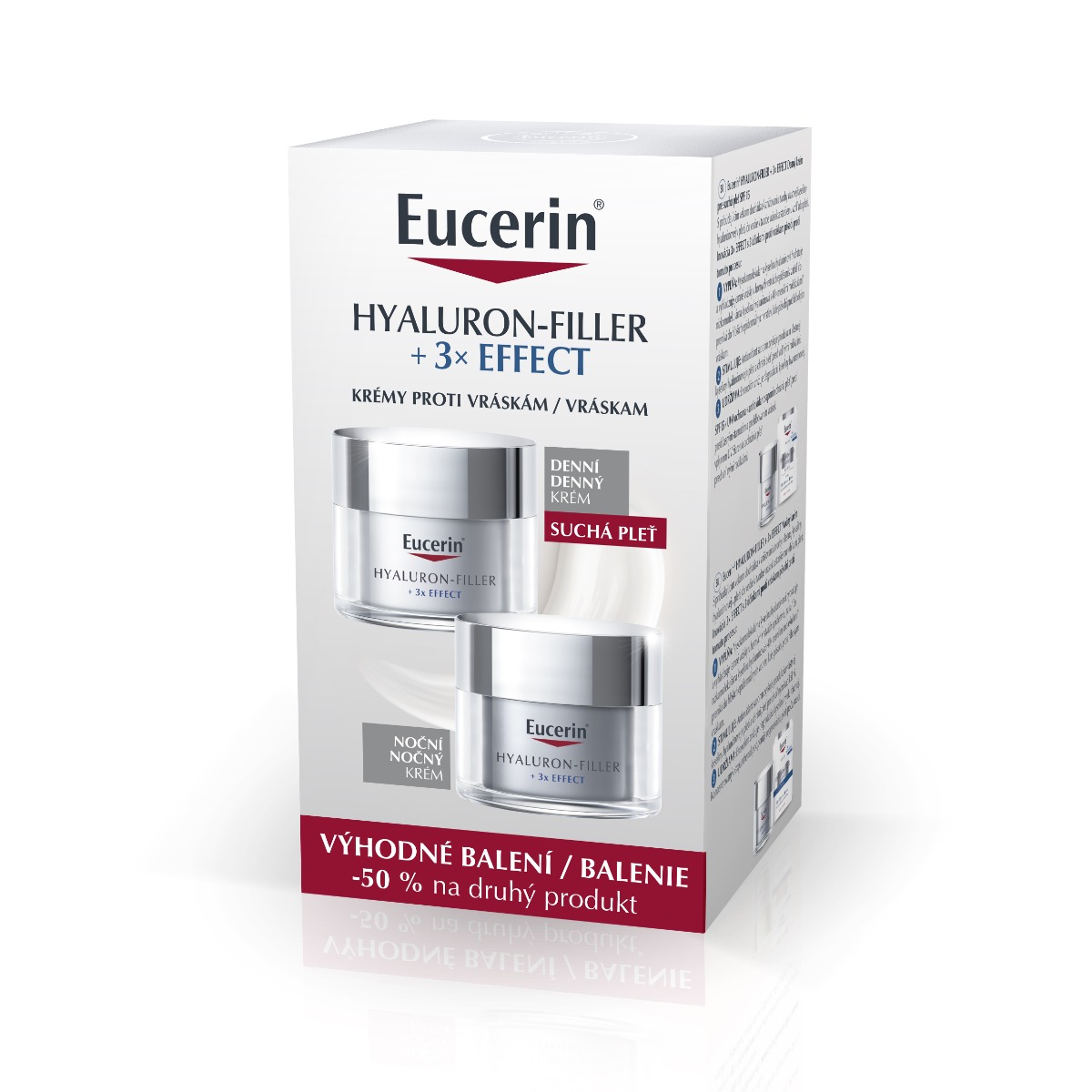 Eucerin Hyaluron-Filler + 3x Effect denní + noční krém 2x50 ml Eucerin