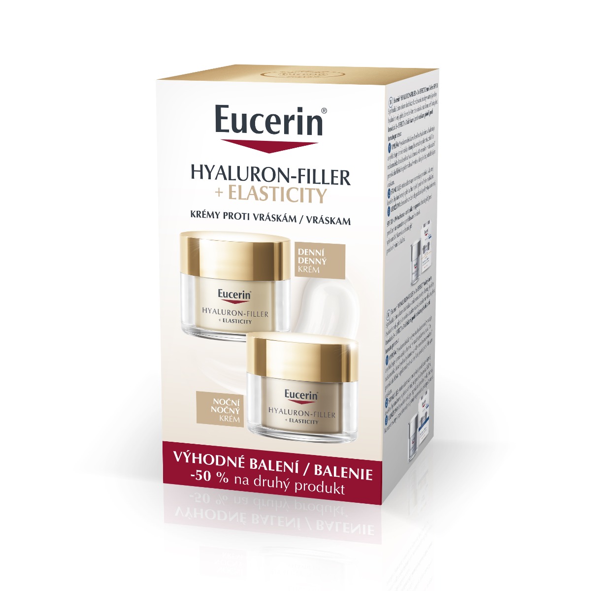 Eucerin Hyaluron-Filler + Elasticity denní + noční krém 2x50 ml Eucerin