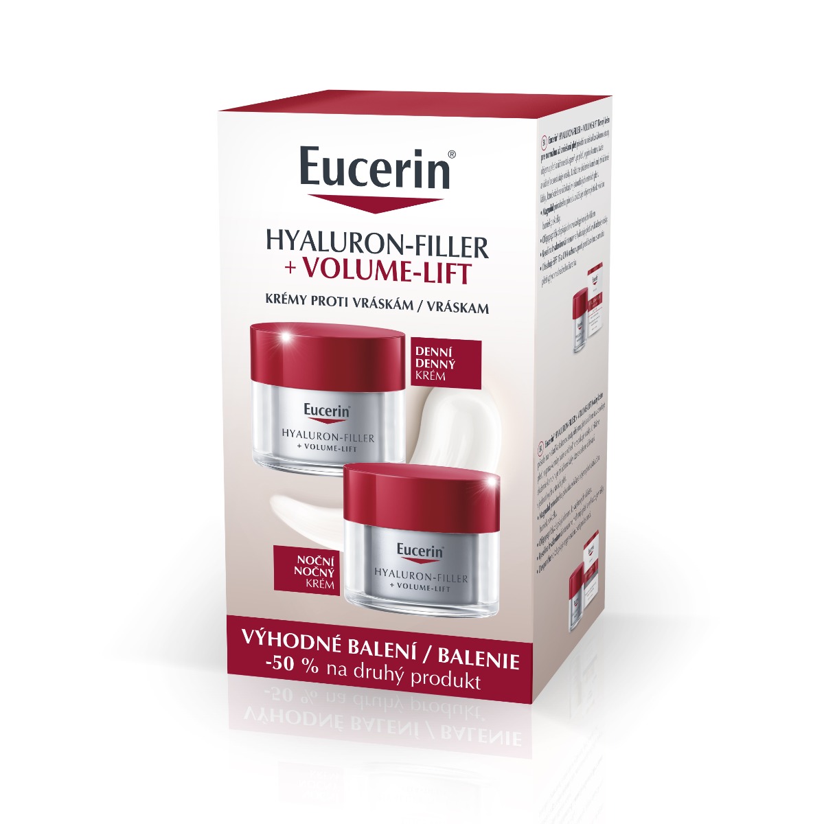 Eucerin Hyaluron-Filler + Volume-Lift denní + noční krém 2x50 ml Eucerin