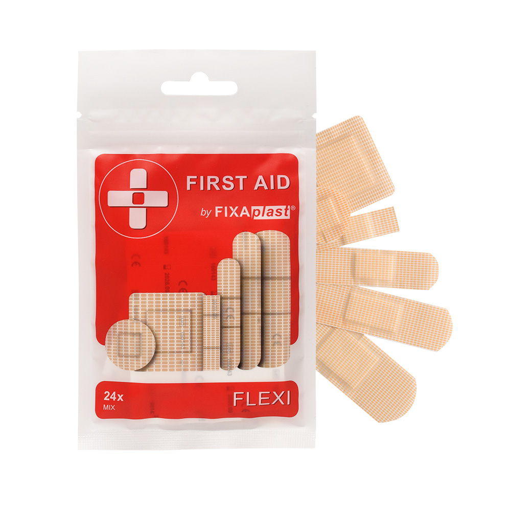 Fixaplast FIRST AID Flexi classic MIX náplasti 24 ks Fixaplast