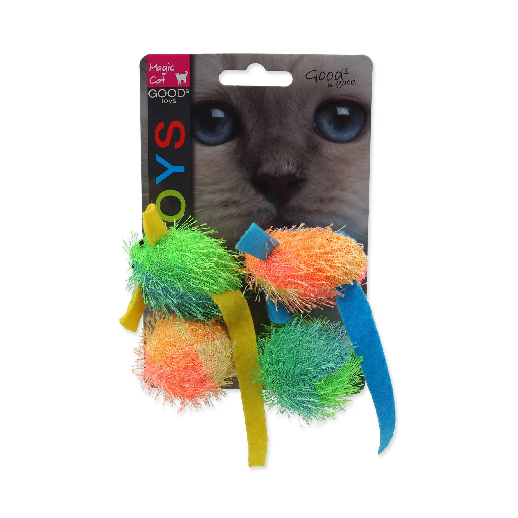 MAGIC CAT Hračka myš a koule s catnip 5 cm 4 ks MAGIC CAT