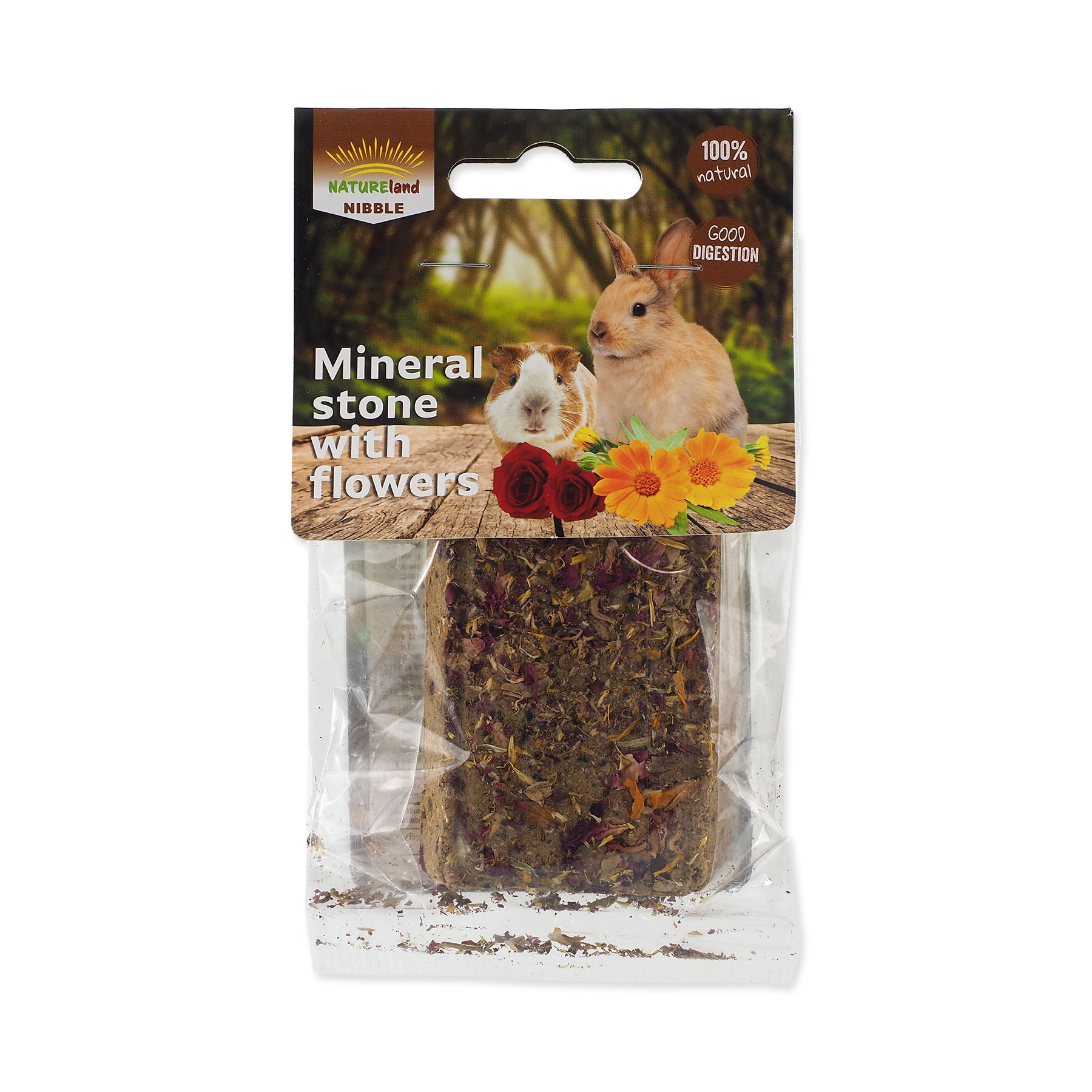 Nature Land Nibble minerální s květy blok 100 g Nature Land