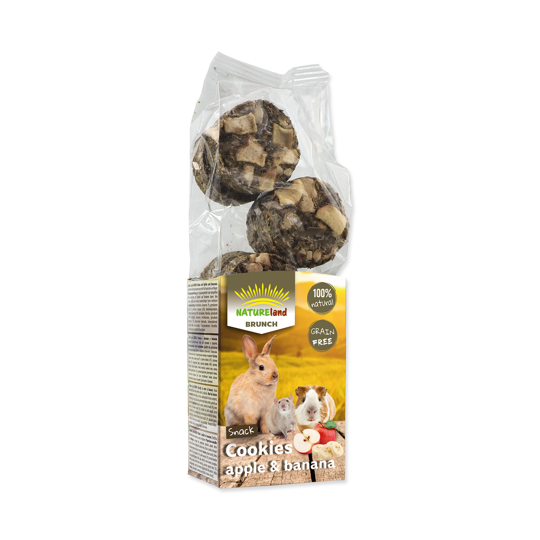 Nature Land Pochoutka Brunch sušenky s jablky a banány 120 g Nature Land