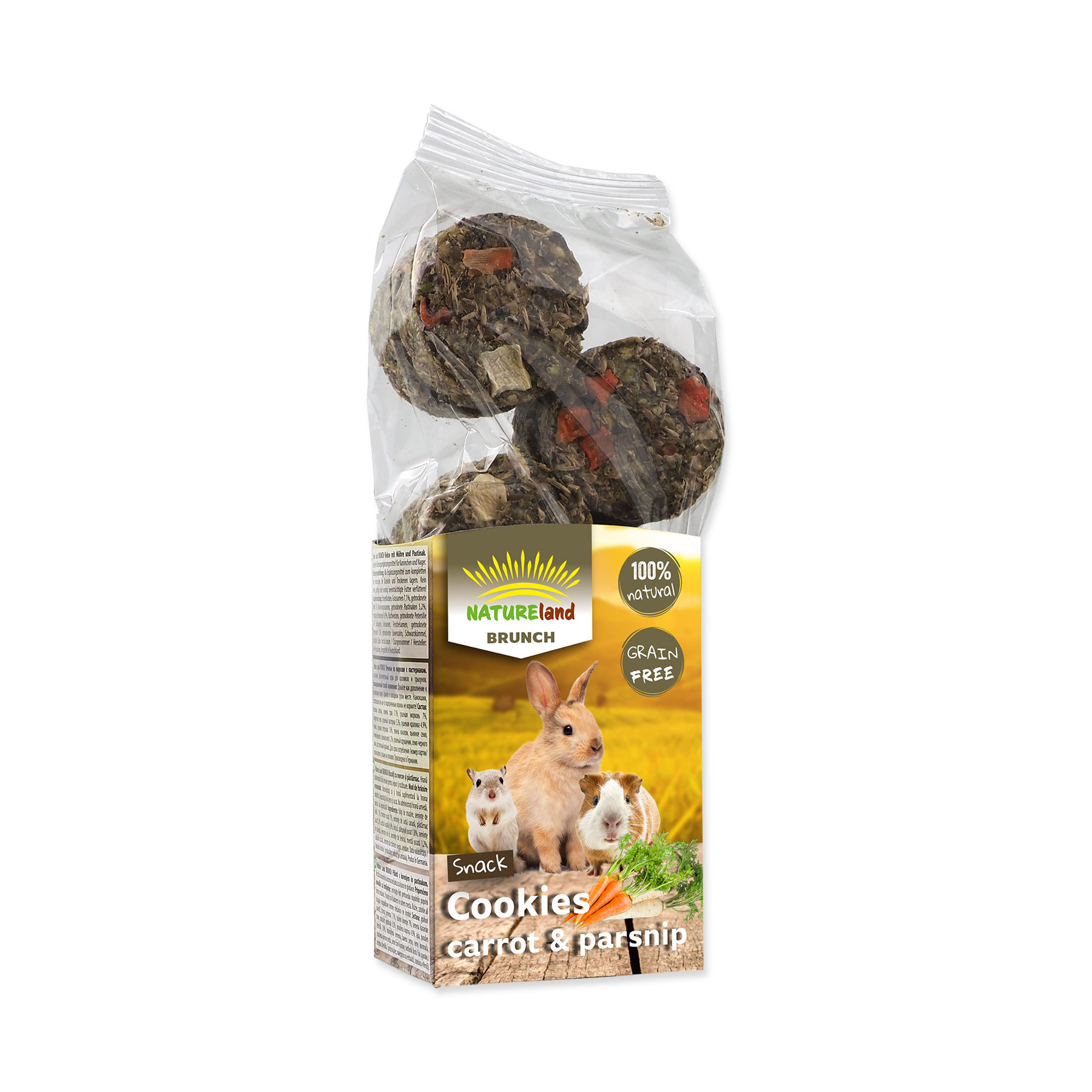 Nature Land Pochoutka Brunch sušenky s mrkví a pastinákem 120 g Nature Land