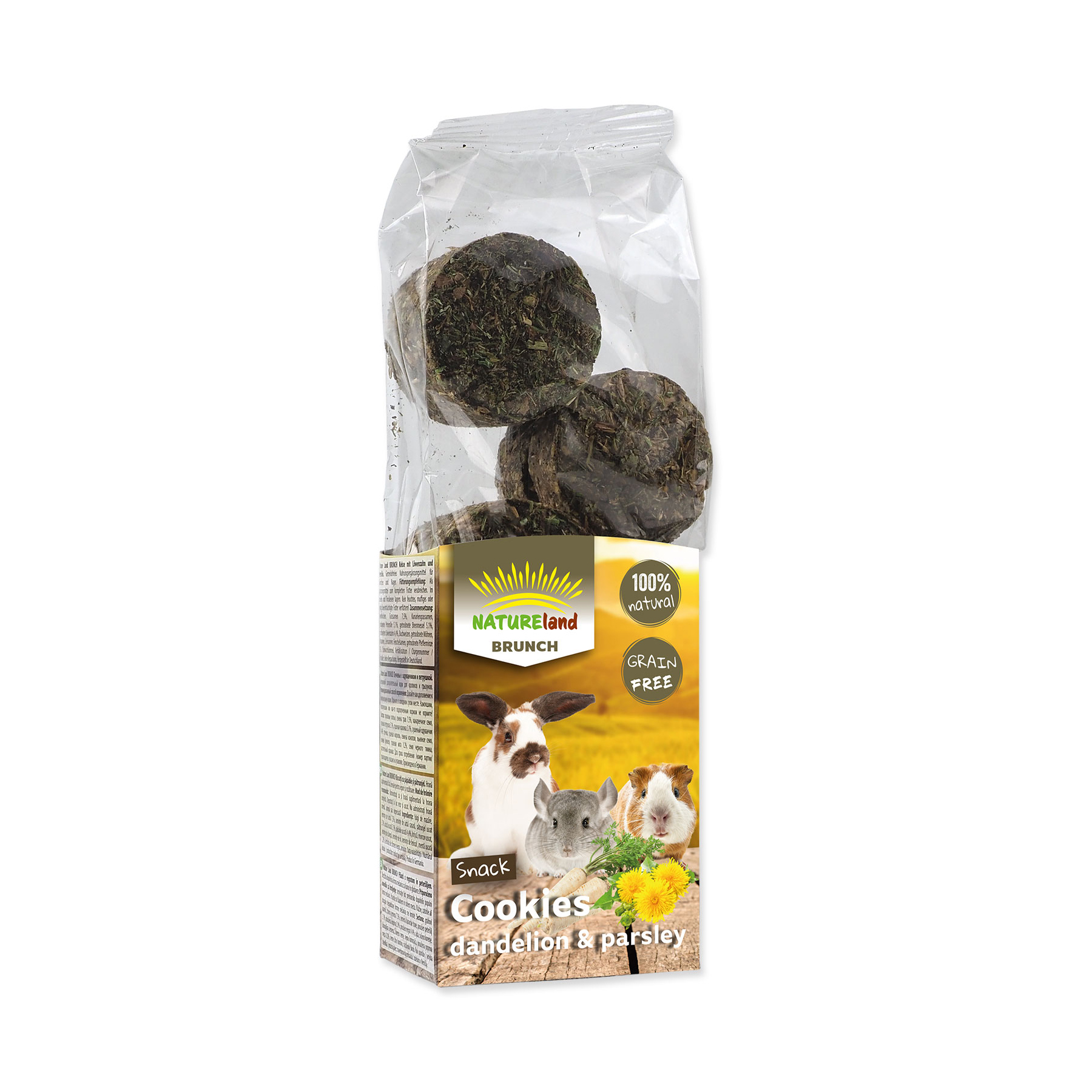 Nature Land Pochoutka Brunch sušenky s pampeliškou a petrželí 120 g Nature Land