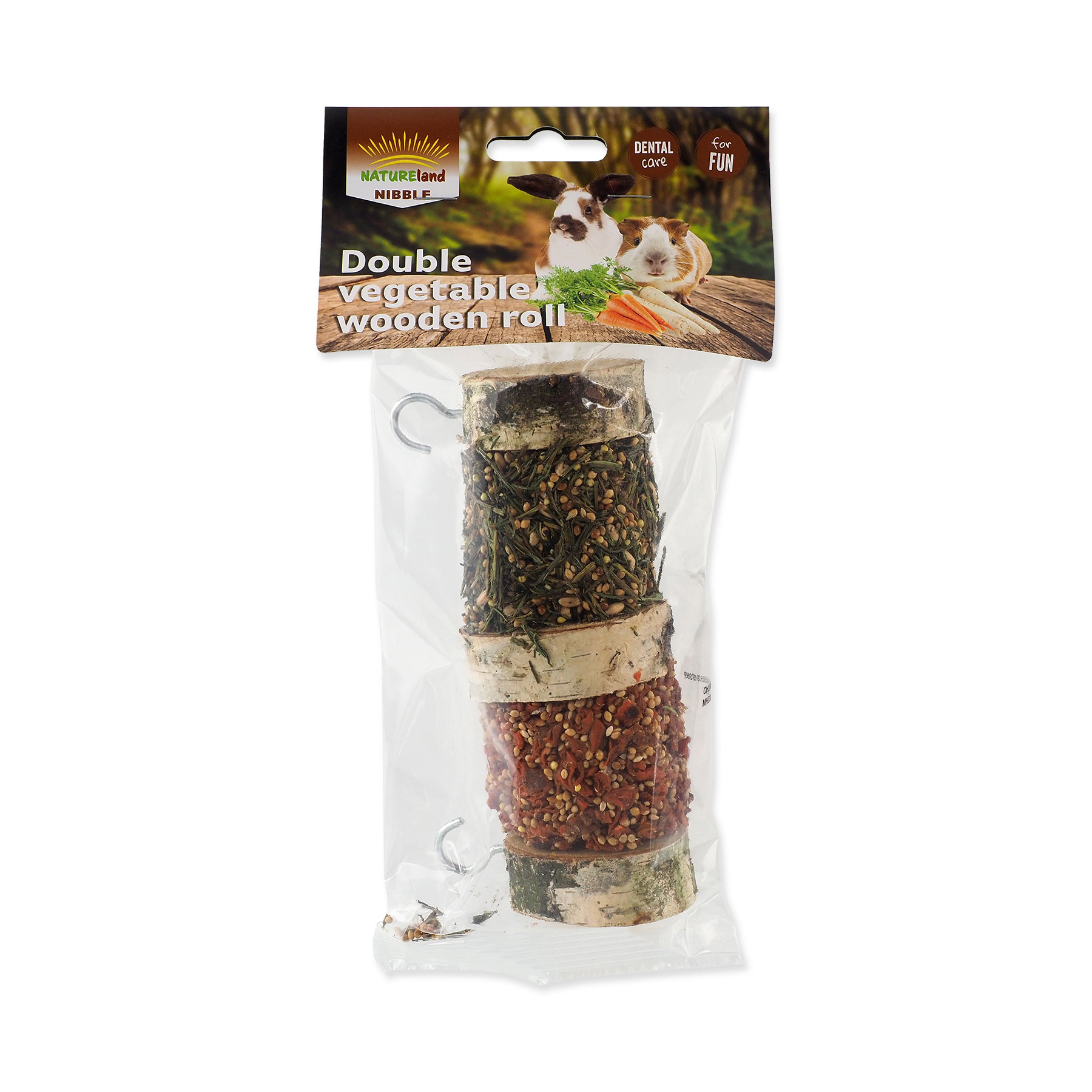 Nature Land Pochoutka Nibble válec dva druhy zeleniny 160 g Nature Land