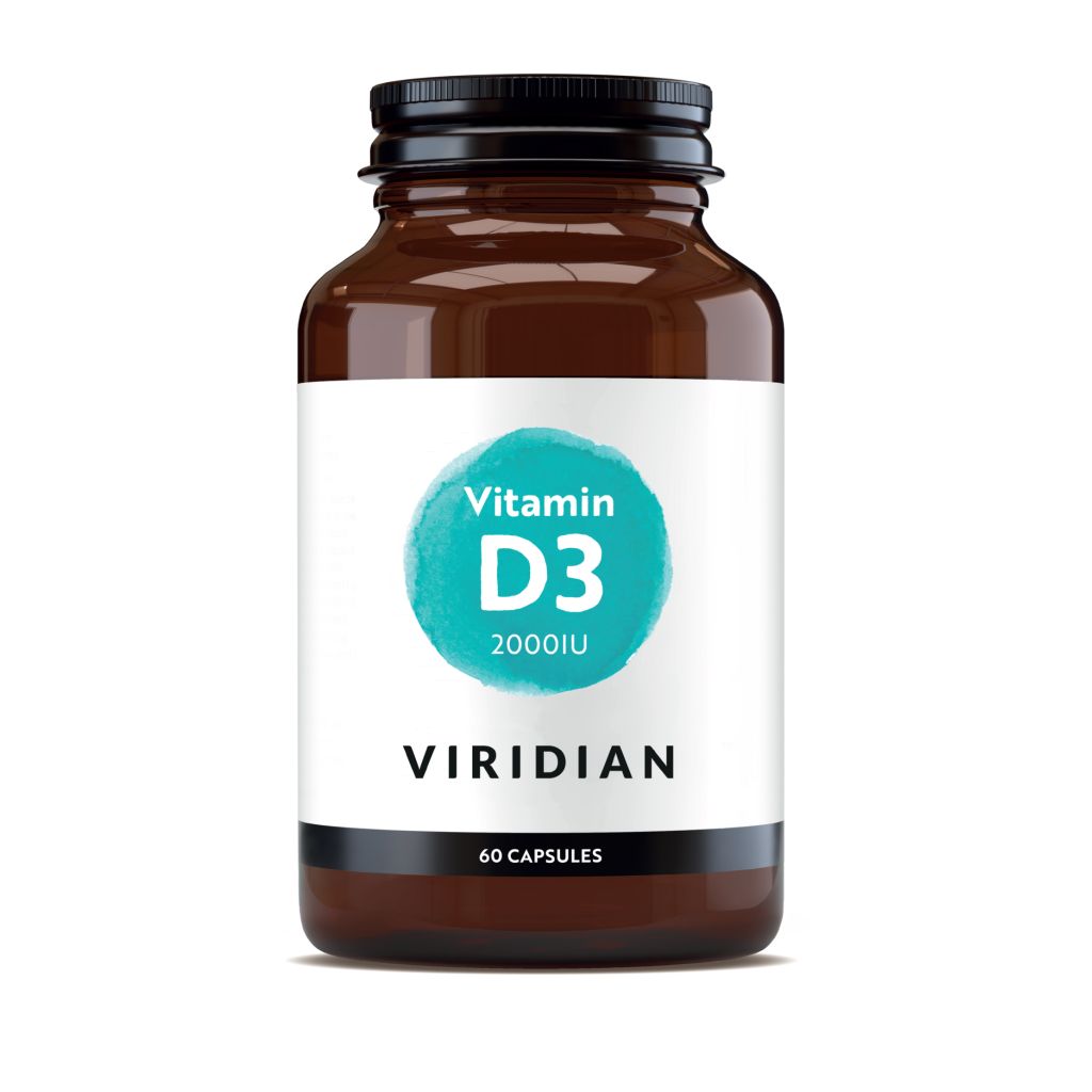 Viridian Vitamin D3 2000 IU 60 kapslí Viridian