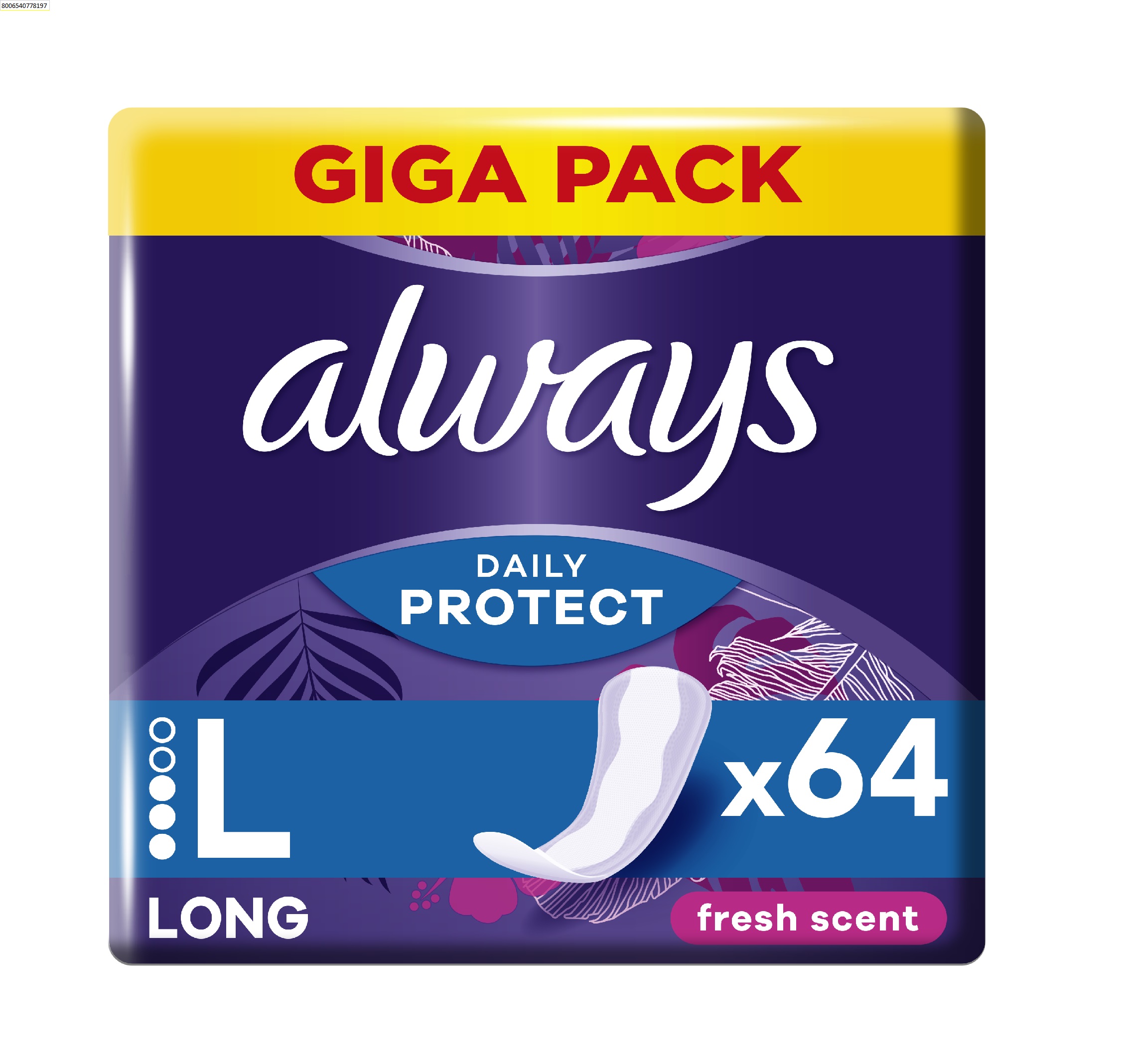 Always Daily Protect Long Fresh Scent intimky 64 ks Always