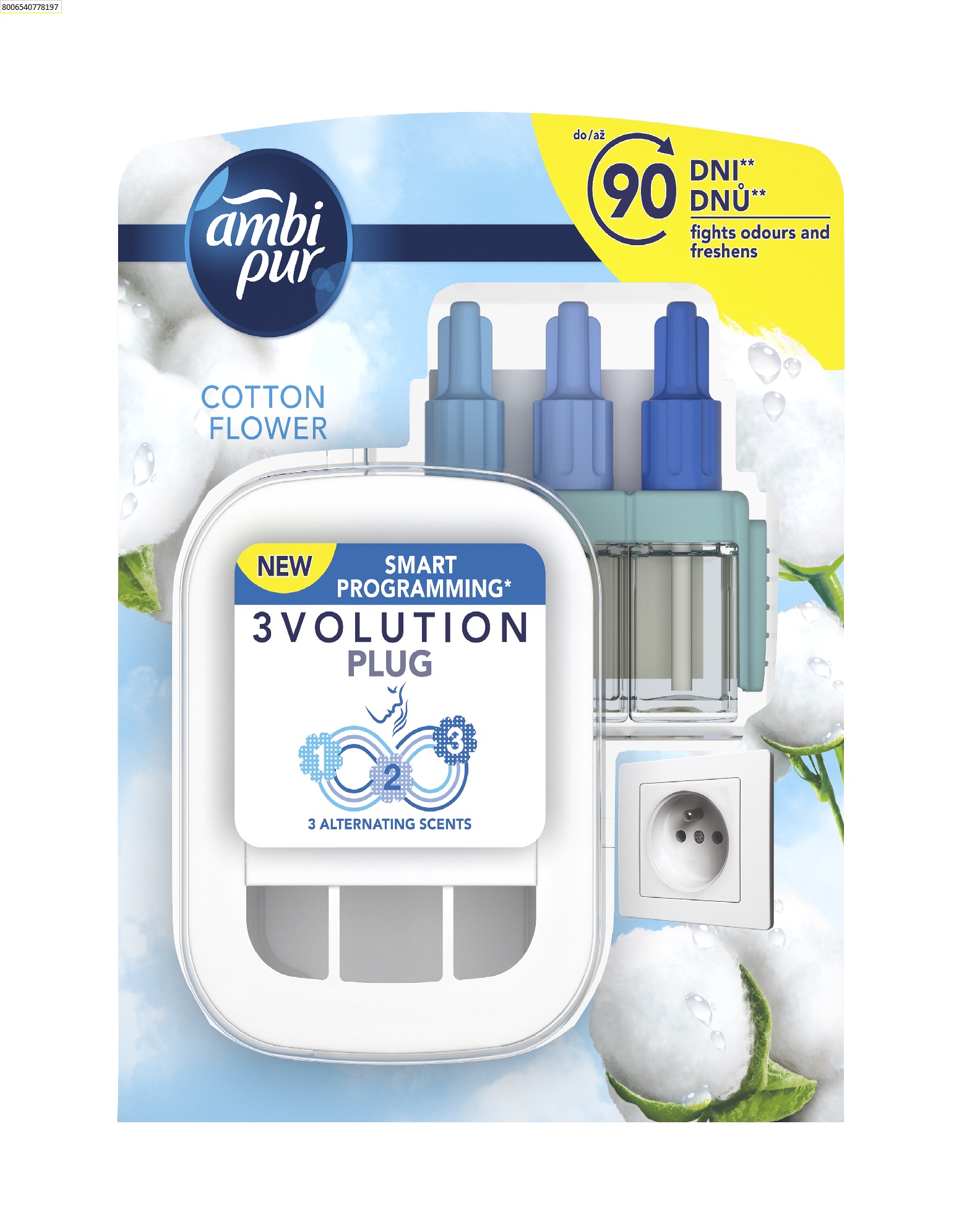 Ambi Pur 3volution Cotton starter set strojek a náplň 20 ml Ambi Pur