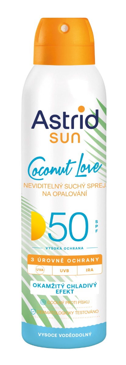 Astrid Sun Neviditelný suchý sprej na opalování SPF50 150 ml Astrid