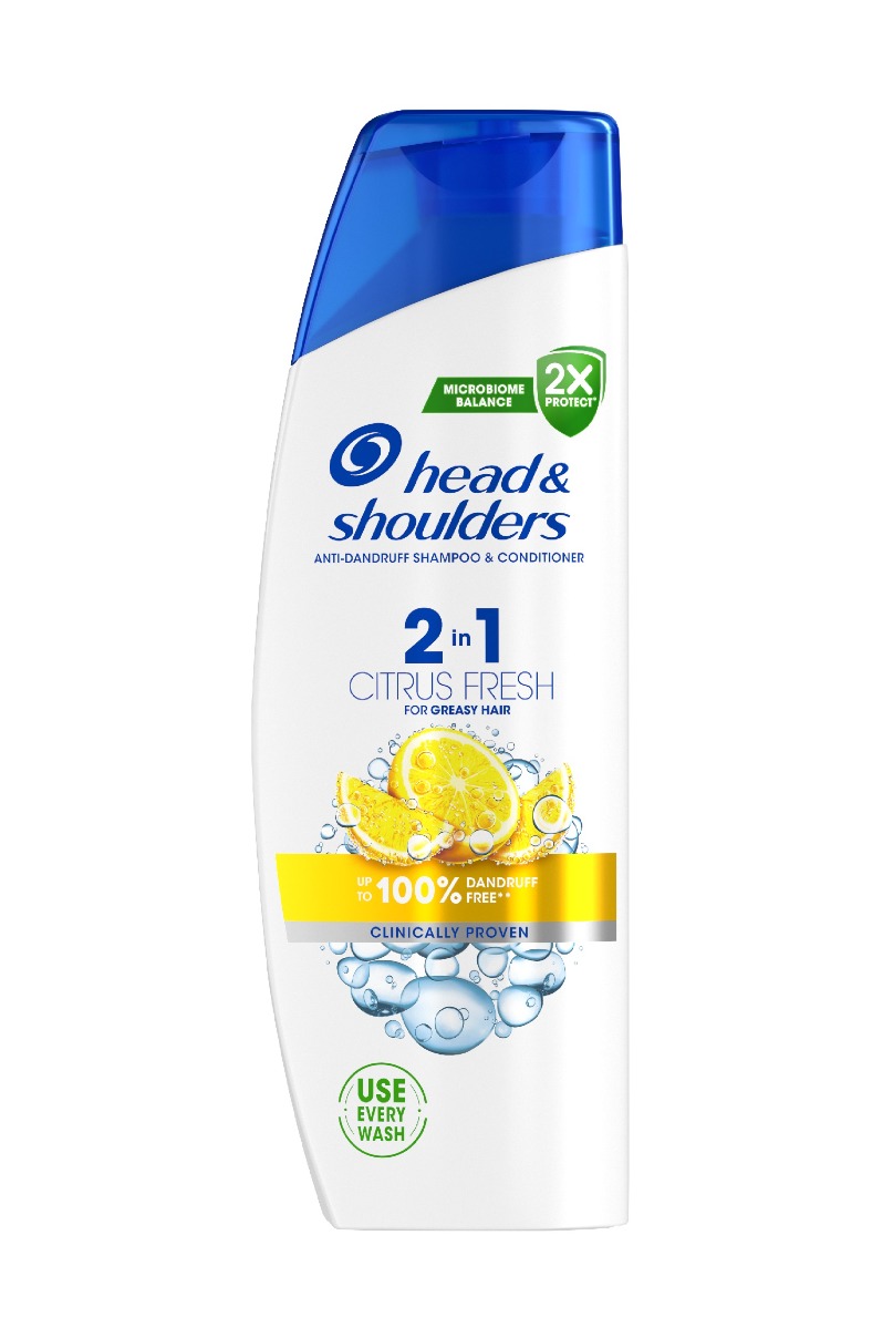 Head&Shoulders Anti-hairfall with Citrus 2v1 šampon a kondicionér proti lupům 330 ml Head&Shoulders