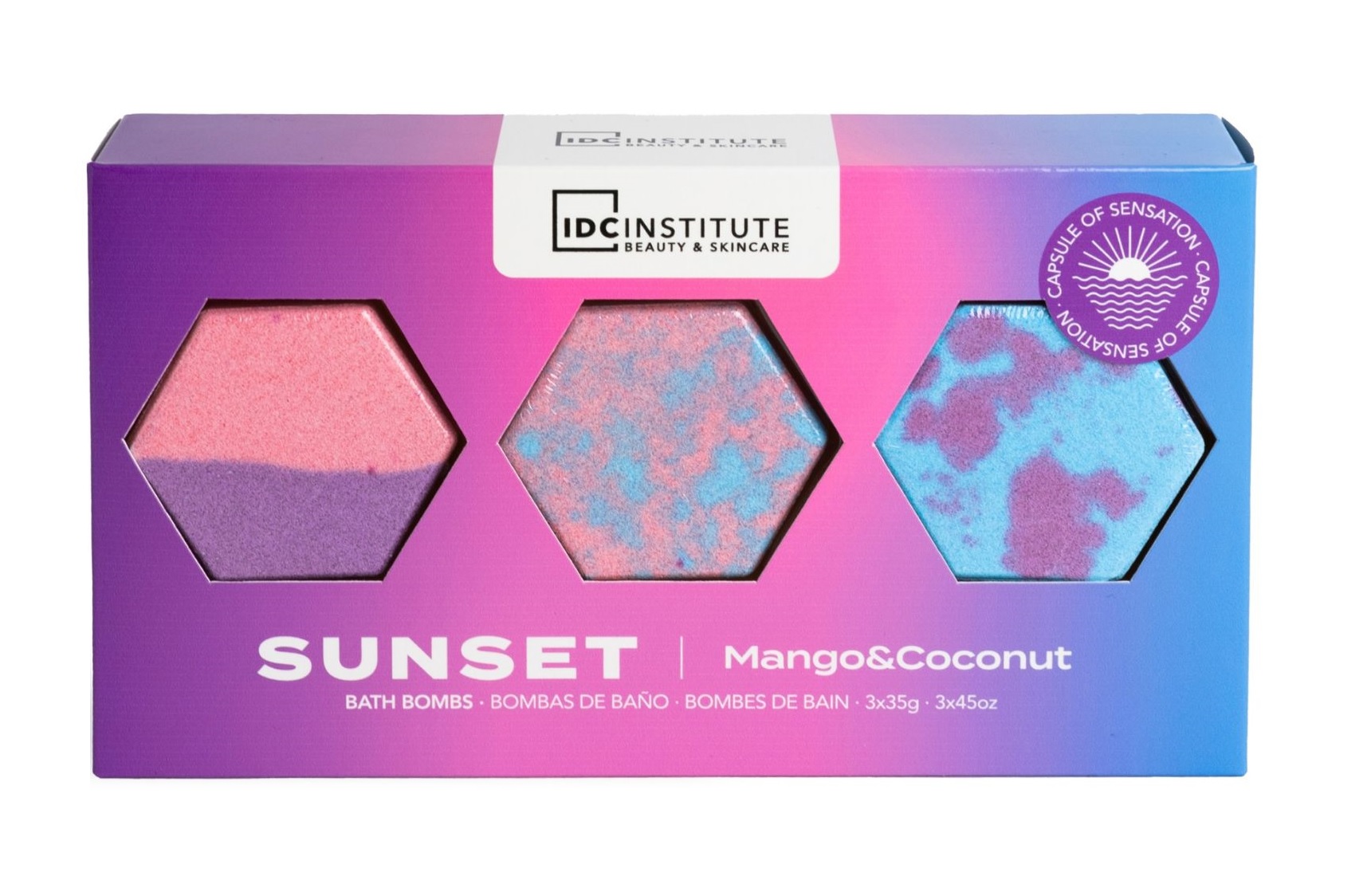 IDC Institute Sunset sada bomb do koupele 3x35 g IDC Institute