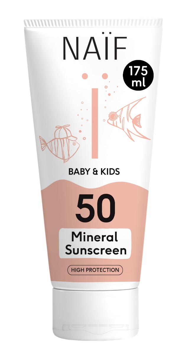 NAIF Ochranný krém na opalování pro děti a miminka SPF50 175 ml NAIF