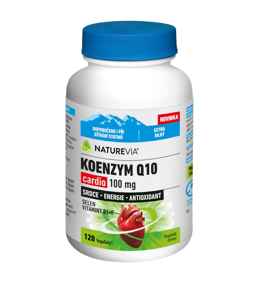 NatureVia Koenzym Q10 Cardio 100 mg 120 kapslí NatureVia