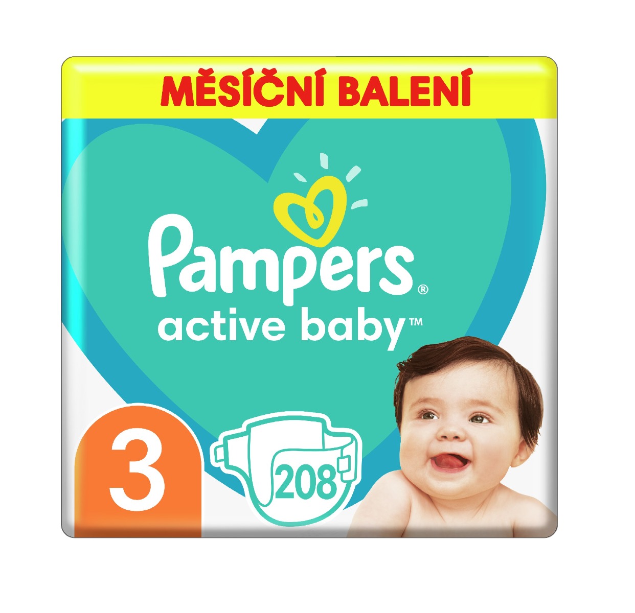 Pampers Active Baby Midi vel. 3 dětské pleny 208 ks Pampers