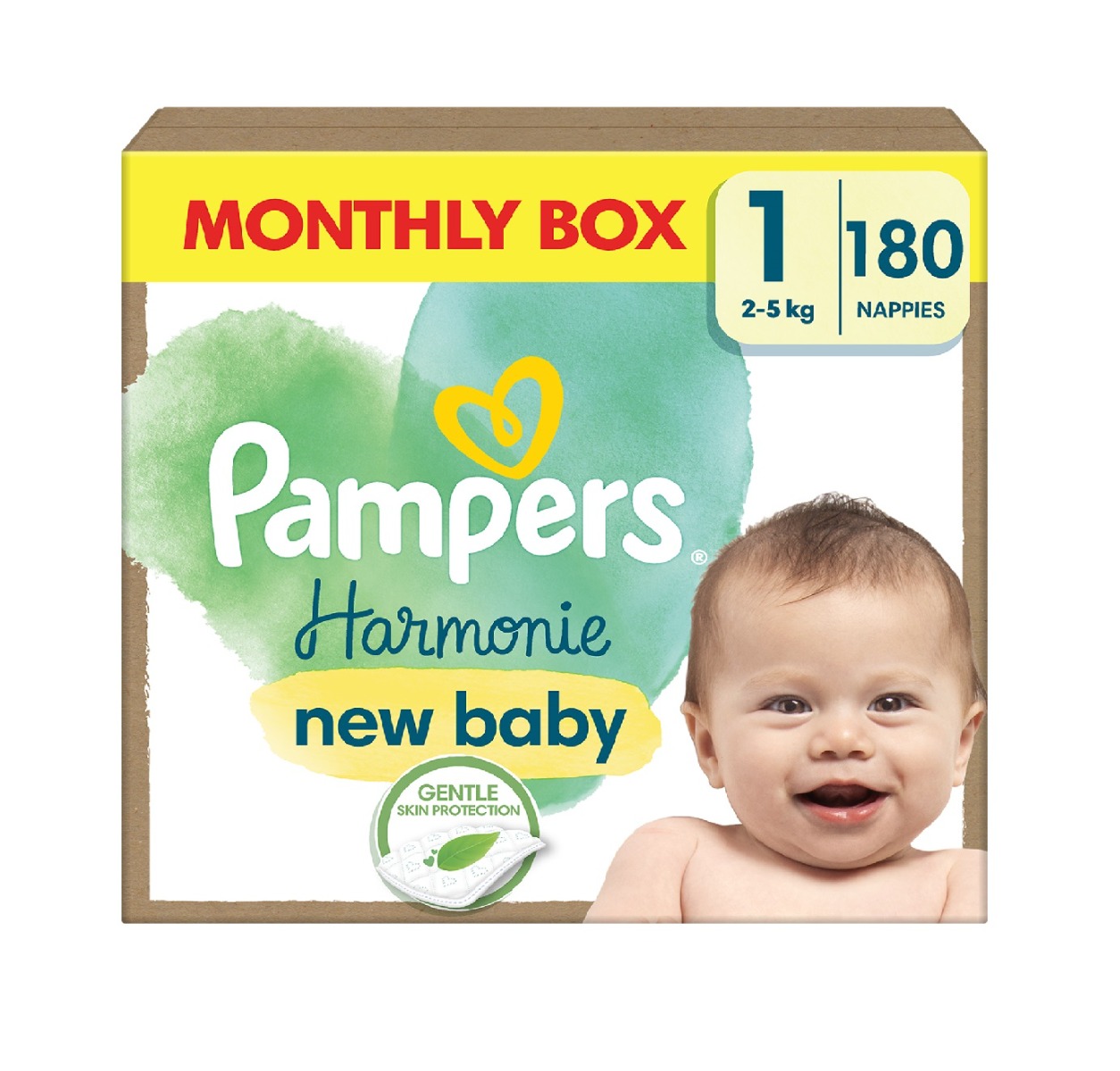 Pampers Harmonie New Baby vel. 1 2–5 kg 180 ks Pampers