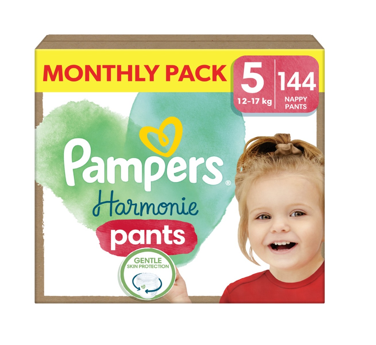 Pampers Harmonie vel. 5 12–⁠⁠⁠⁠⁠⁠17 kg kalhotkové plenky 144 ks Pampers