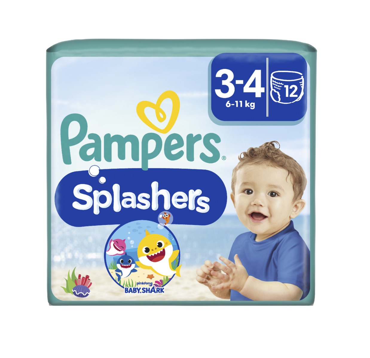 Pampers Splashers vel. 3–4 6–11 kg plenkové kalhotky 12 ks Pampers