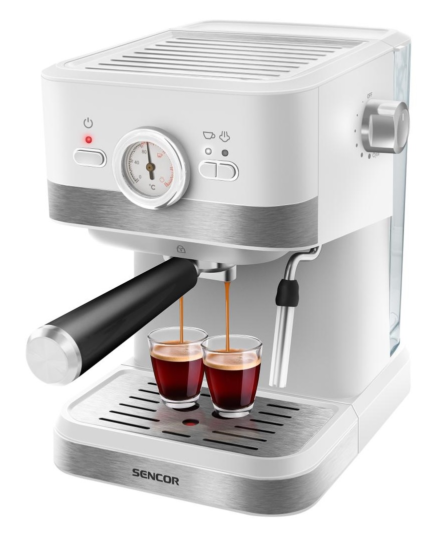 SENCOR SES 1720WH Espresso pákový kávovar bílý SENCOR