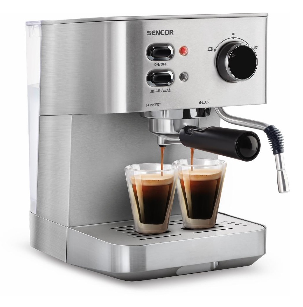 SENCOR SES 4010SS Espresso pákový kávovar stříbrný SENCOR