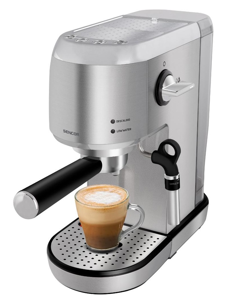 SENCOR SES 4900SS Espresso pákový kávovar stříbrný SENCOR