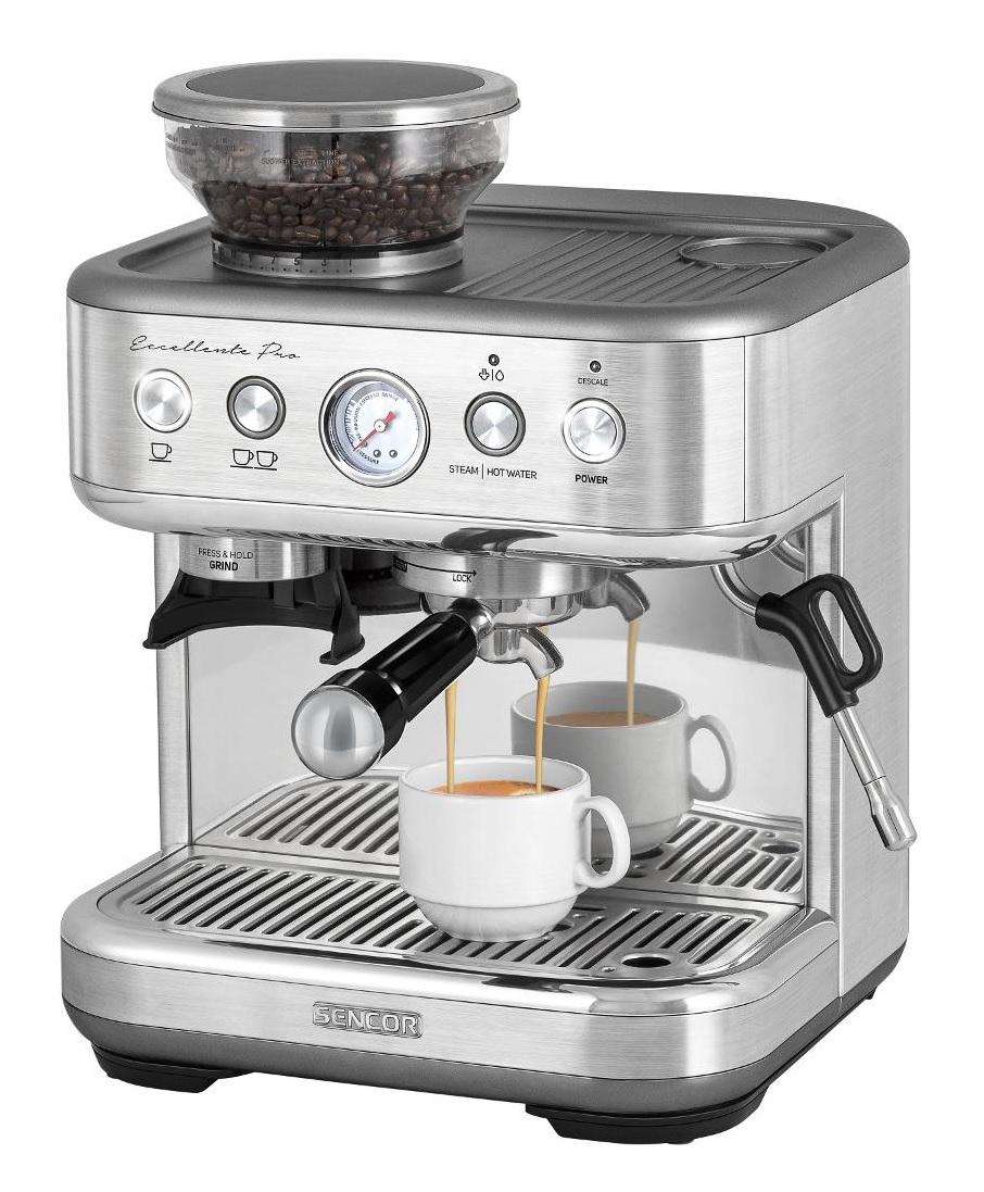 SENCOR SES 6010SS Espresso pákový kávovar stříbrný SENCOR