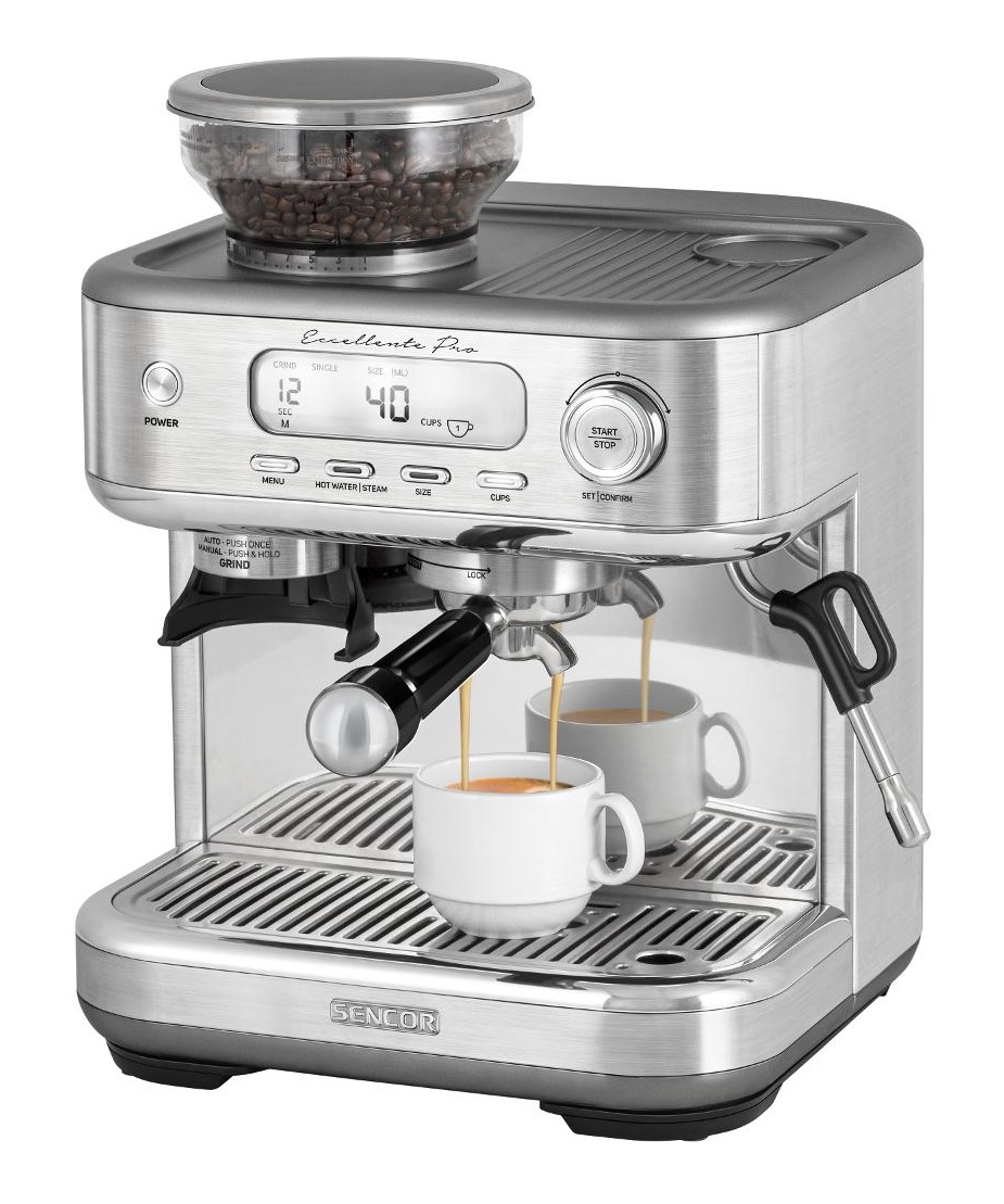 SENCOR SES 6050SS Espresso pákový kávovar stříbrný SENCOR