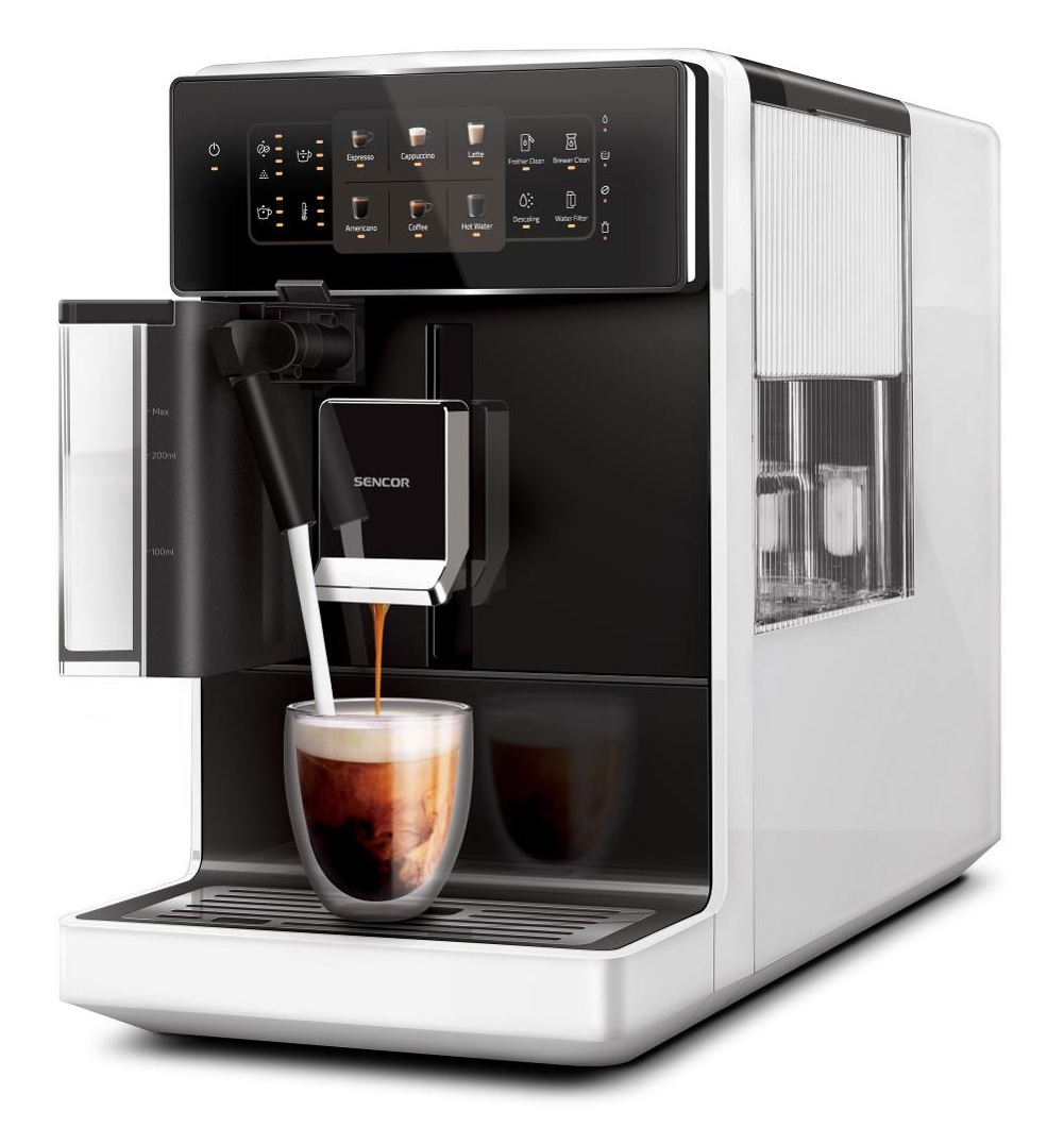 SENCOR SES 9301WH Espresso automatický kávovar bílý SENCOR