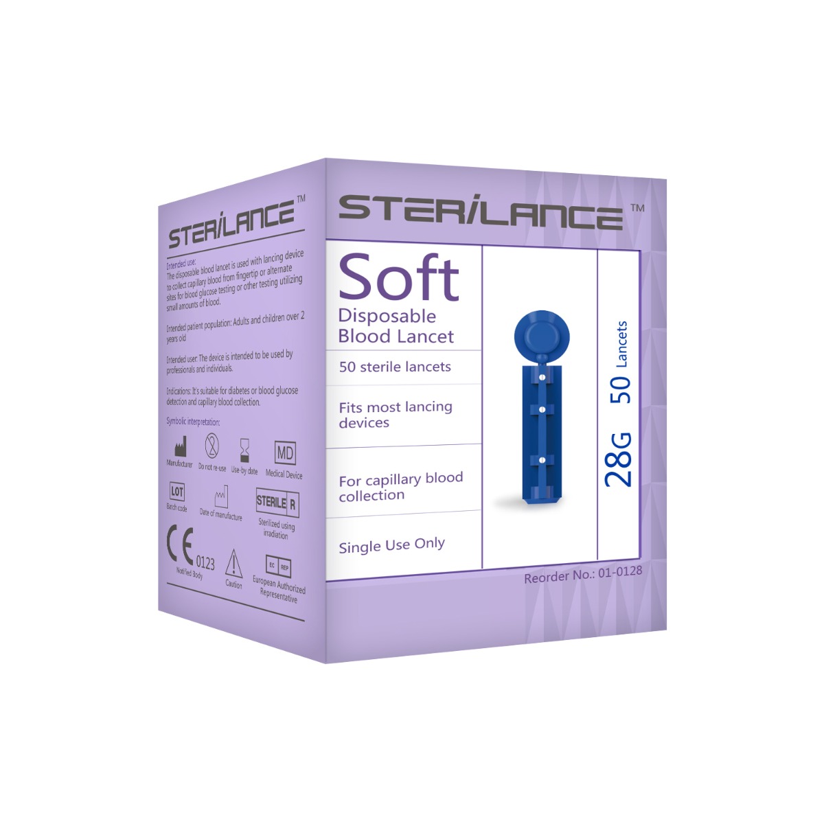 STERILANCE Lancety 28G pro glukometry Easygluco a GlucoLab 50 ks STERILANCE