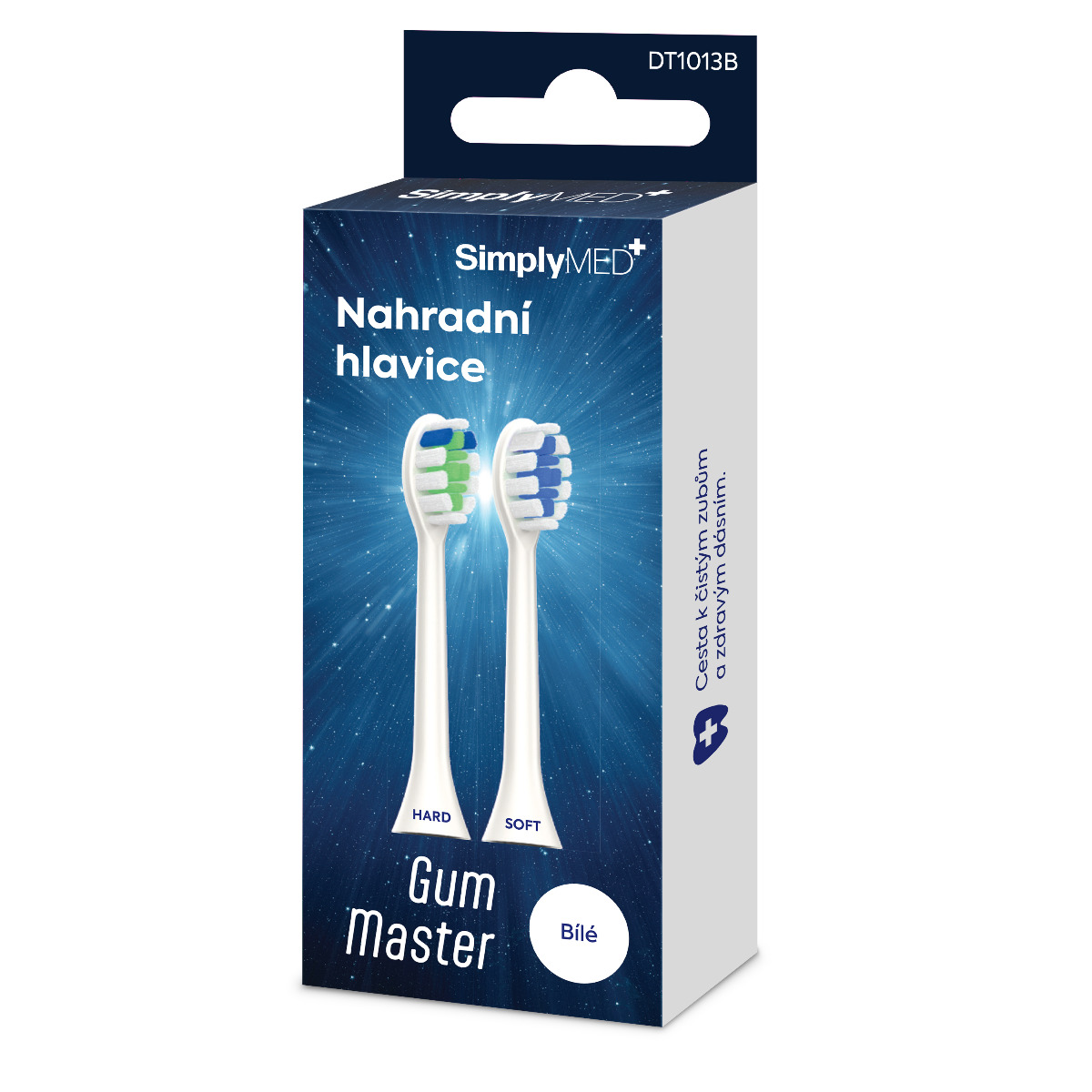 SimplyMed Gum Master náhradní hlavice ke kartačku DT1013B 2 ks bílé SimplyMed