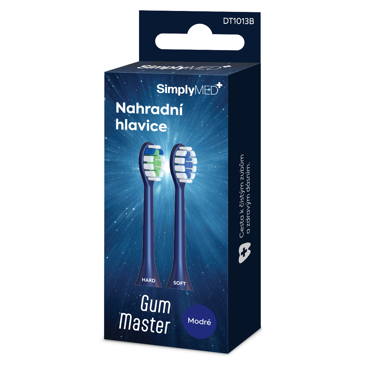 SimplyMed Gum Master náhradní hlavice ke kartačku DT1013B 2 ks modré SimplyMed