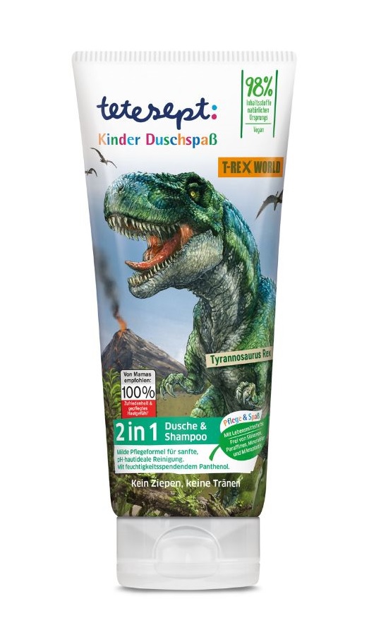 Tetesept Dinosaurus 2v1 sprchový gel a šampon 200 ml Tetesept