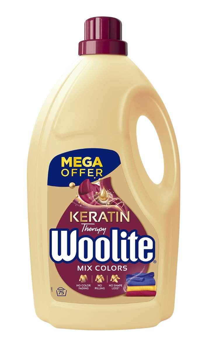 Woolite Keratin Tekutý prací prostředek na barevné prádlo 4