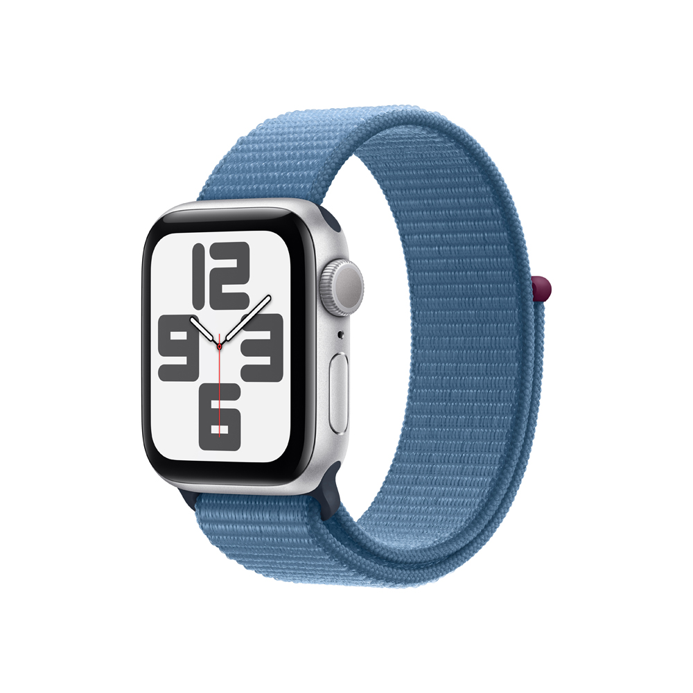 Apple Watch SE 40 mm sport loop smart hodinky Silver/Winter Blue Apple