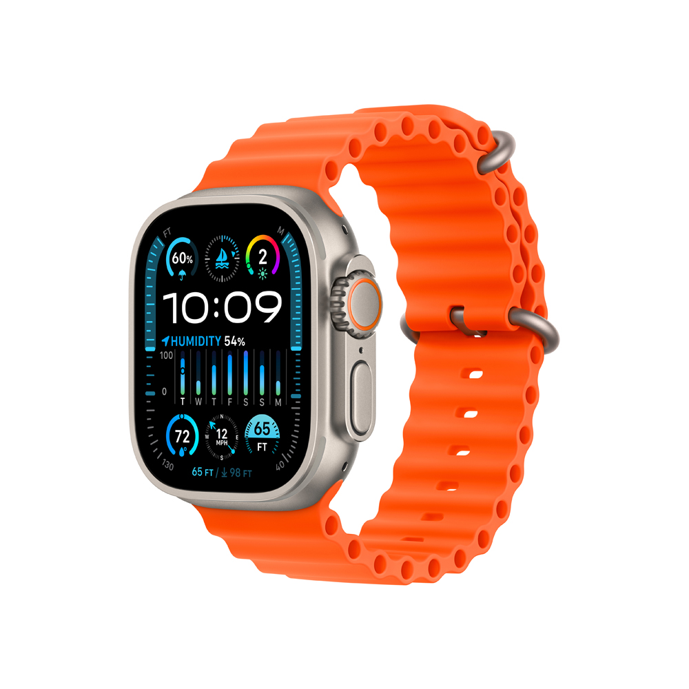 Apple Watch Ultra 2 49 mm smart hodinky Titan/Orange Ocean Apple