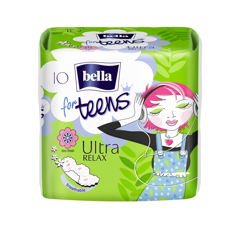 Bella For Teens Ultra Relax hygienické vložky 10 ks Bella