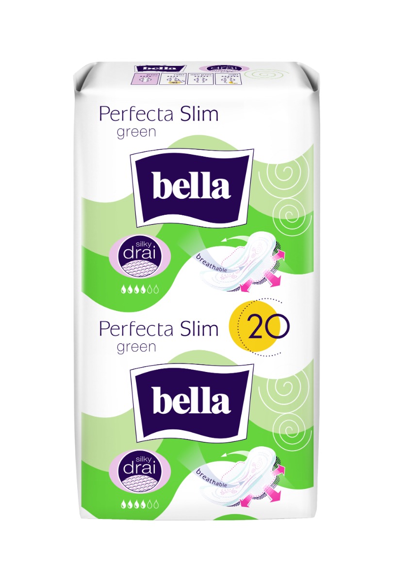 Bella Perfecta Slim Green hygienické vložky 20 ks Bella