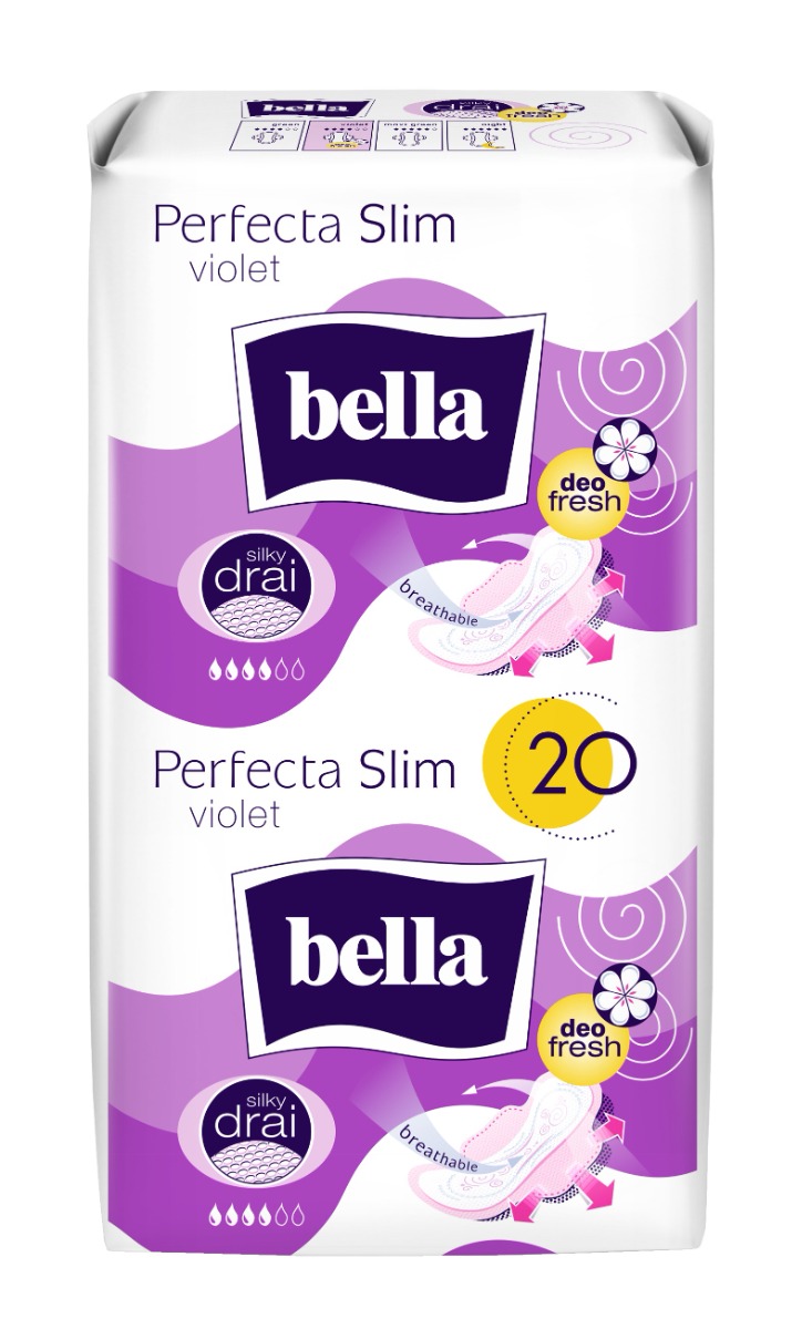 Bella Perfecta Slim Violet hygienické vložky 20 ks Bella